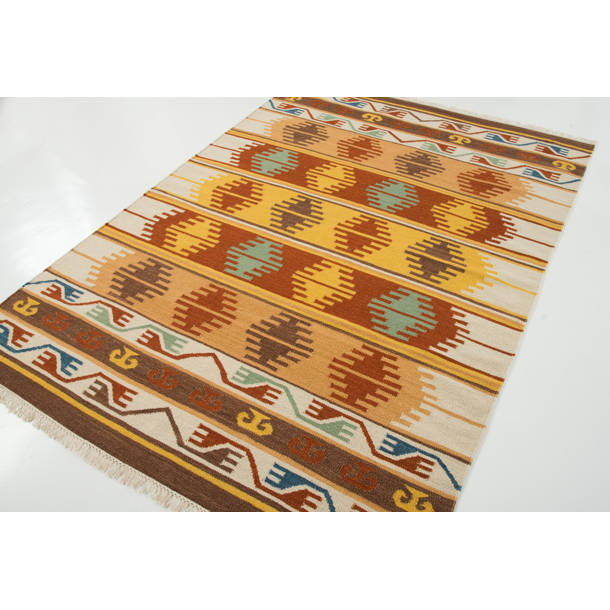 Millwood Pines Clemente Flatweave Wool Southwestern Rug & Reviews | Wayfair