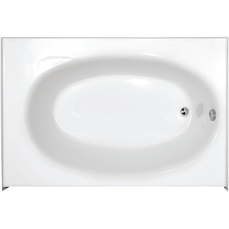 Kona 60'' x 42'' Soaking Fiberglass Bathtub, White, Right