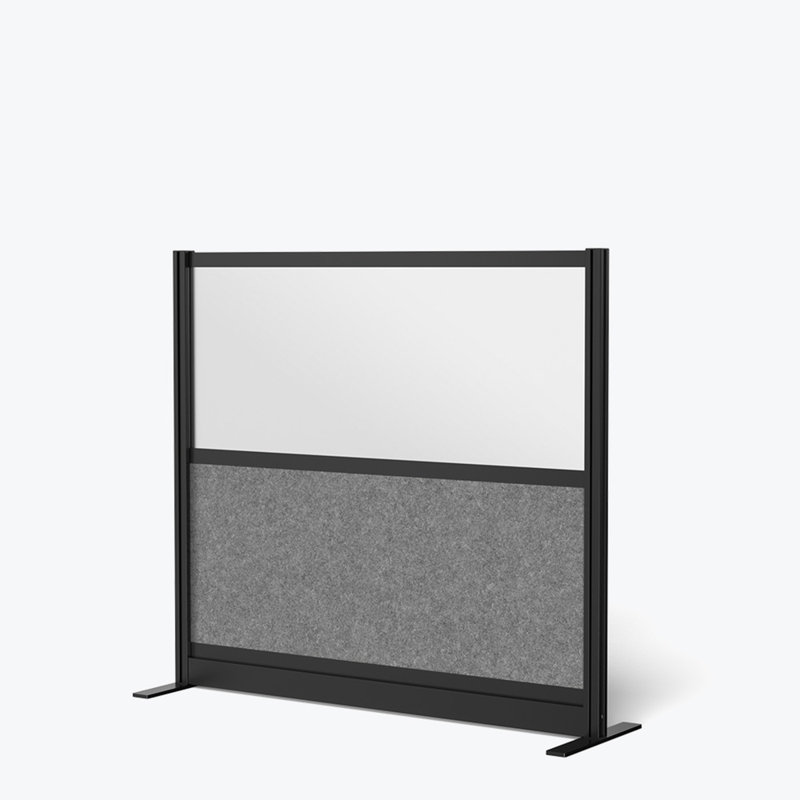 Mur modulaire avec cadre Harmony, H 48 po x L 53 po, Noir/gris