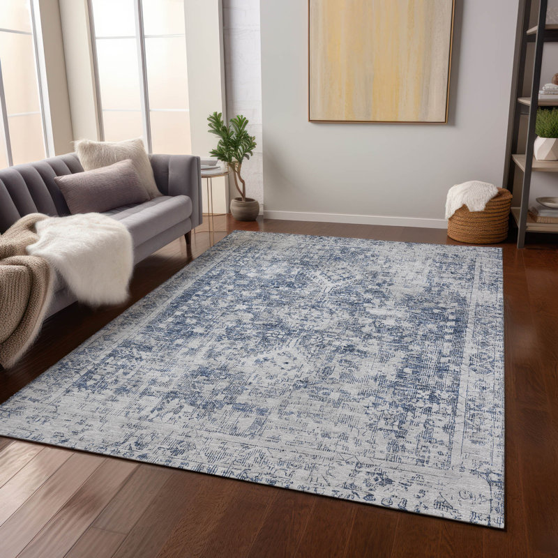 Tapis intérieur / extérieur lavable à la machine Christain ACN1229, Rectangle 10 pi x 14 pi