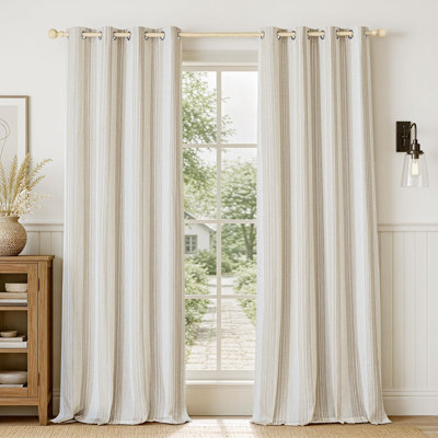 Romelia Saki Print Room Darkening Grommet Curtain Panel