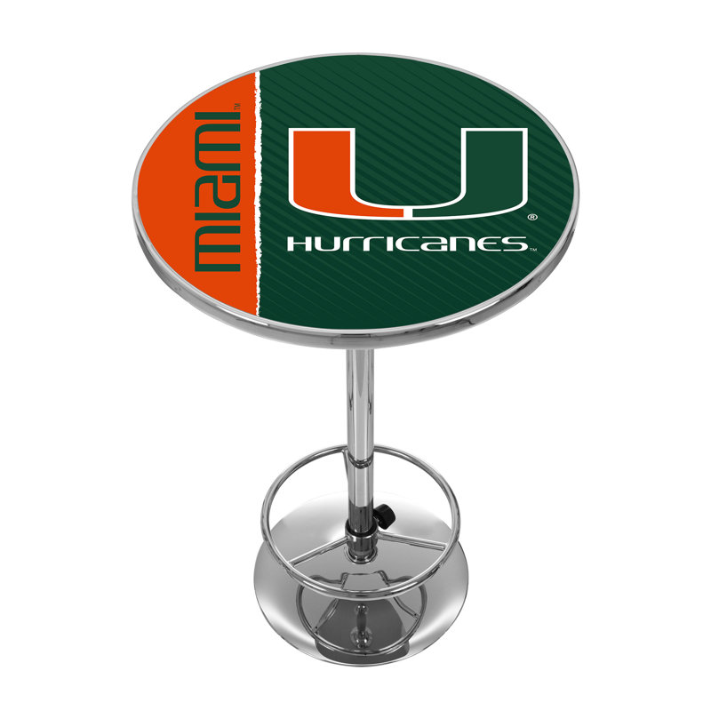 Round Metal Base Dining Table, University of Miami