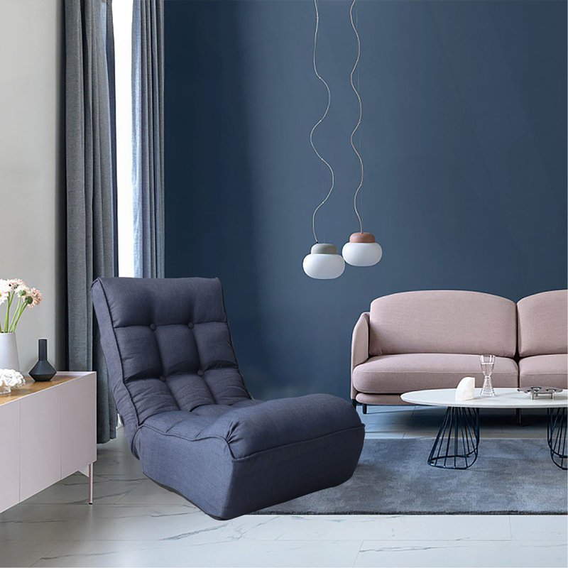 Canapé simple inclinable Fauteuil japonais Tatami, Tissu marine