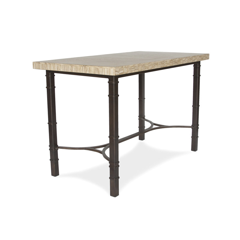 San Marco - Outdoor Dining Table w/ Sandstone Top & Hand Painted Aluminum Base