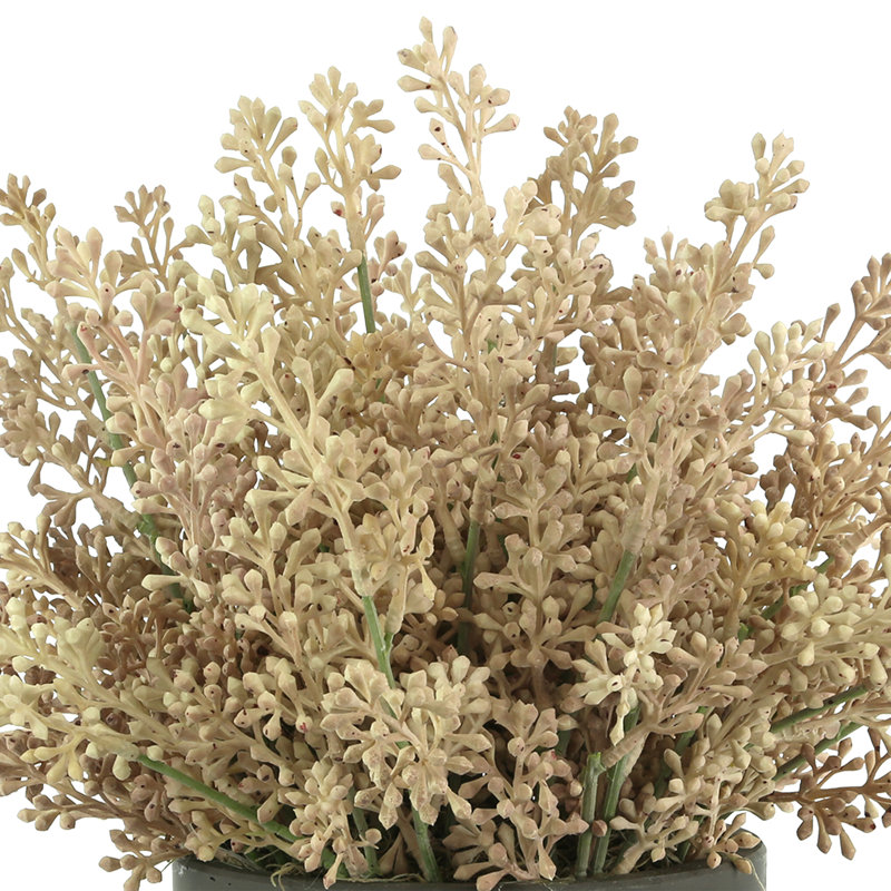 Seeded Eucalyptus Arranged in a Fiberstone Pot, Pink/Black, 9" H x 15" W x 15" D