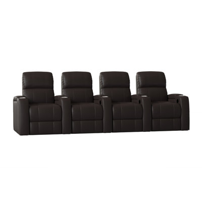Chrysander Upholstered Home Theater Seating with Cup Holder