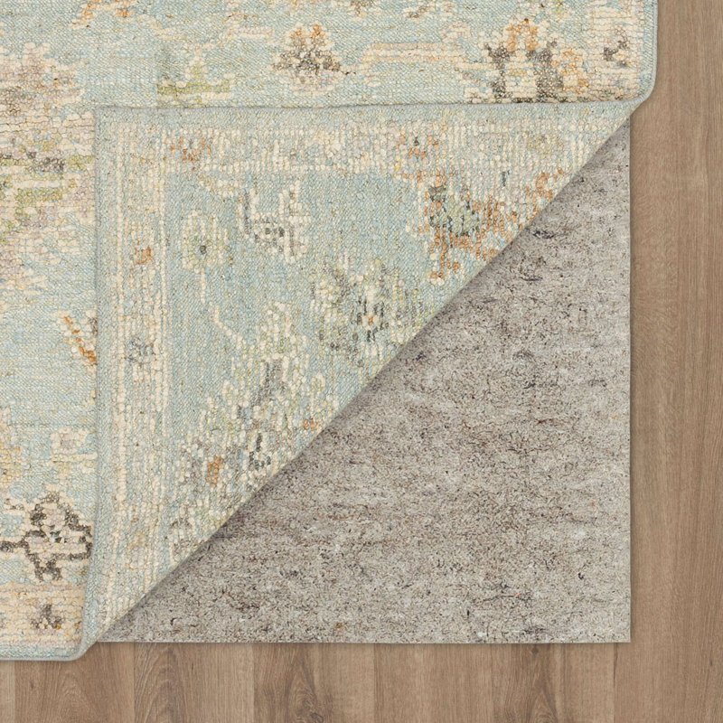 Coventry Hand Knotted Wool Ornamental Area Rug in Blue, Rectangle 6' x 9'