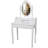 White Wooden Makeup Vanity Desk Set With Mirror & Cushioned Stool, 4 Drawers, Dressing Table For Girls' Bedroom | Gift Idea-1769208799
