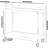33-Inch Wide Rectangular Bar Cart With Satin Nickel Finish And Clear Glass Shelves, Durable Steel Frame With 40 Lbs Capacity