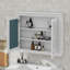 Armoire de rangement murale pour salle de bain, armoire murale moderne avec 2 miroirs et 2 tablettes réglables-121544155