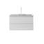 Meuble-lavabo flottant 36 po avec lavabo, tiroir à fermeture en douceur, comptoir en granite blanc de 2 po et dosseret, contreplaqué