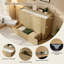  Grand lit escamotable blanc Farmhouse avec tiroir de rangement et port de chargement USB, lit mural peu encombrant-282189794