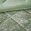 Ensemble de literie en velours luxueux, polyester vert, confort moderne