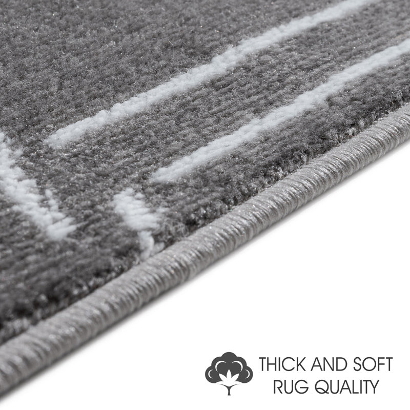 Tapis d'escalier intérieur 9 po x 28 po Dibeneretto Trellis, Gris