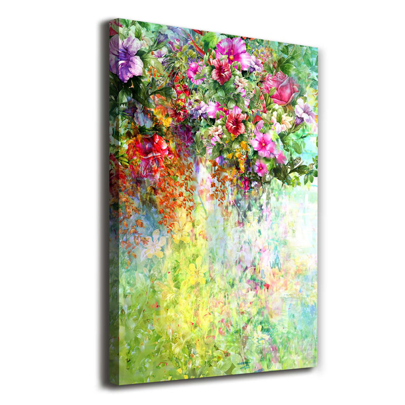 Colorful Flowers - Wrapped Canvas Print