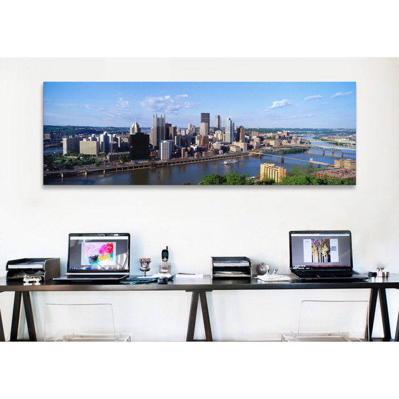 «Monongahela River, Pittsburgh, Pennsylvania» par Panoramic Images - impression sur toile tendue, Toile tendue