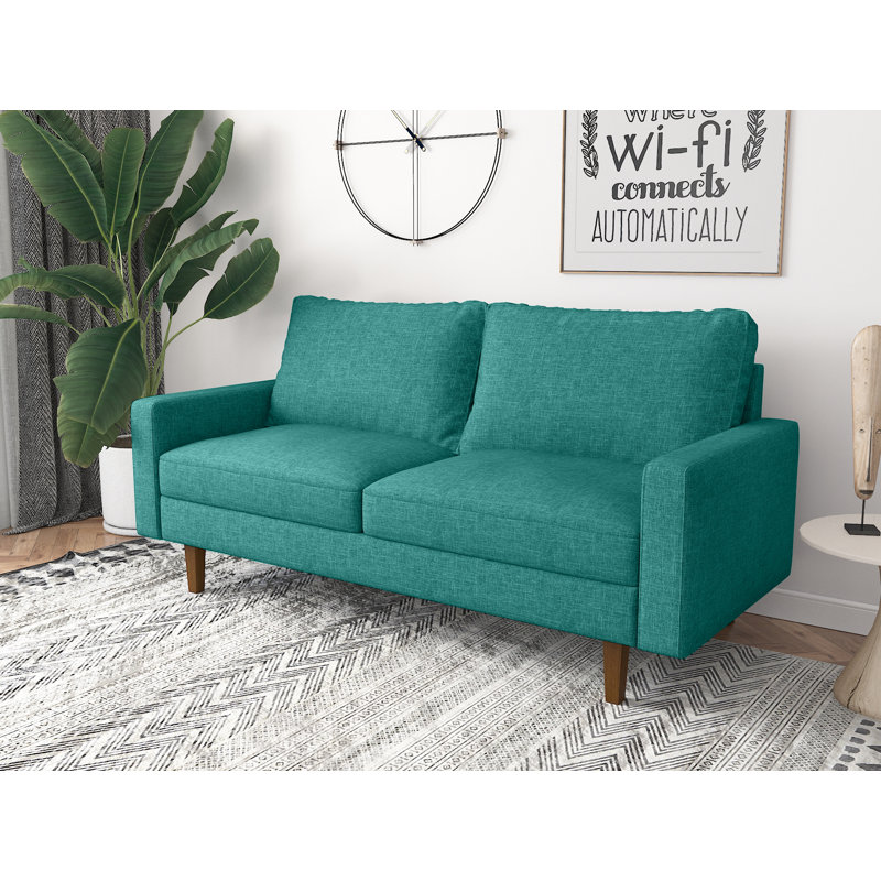 Zayn 69.7'' Upholstered Sofa, Pine Green Linen Blend