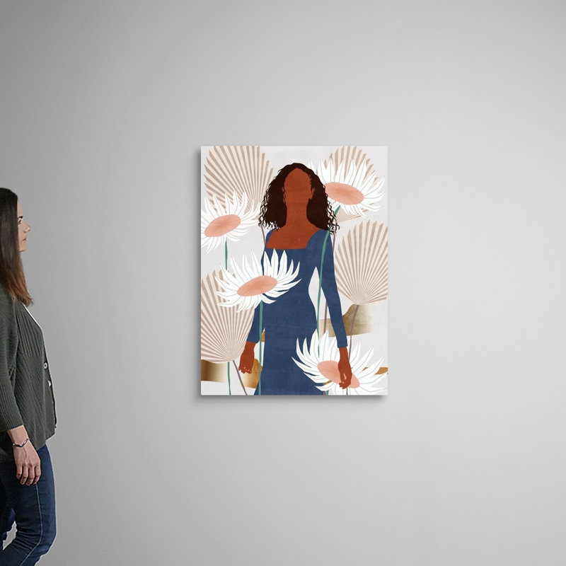 «Sun Kissed Woman I» par Melissa Wang - reproduction d'art, H 40 po x l 30 po x P 1,25 po, Toile tendue