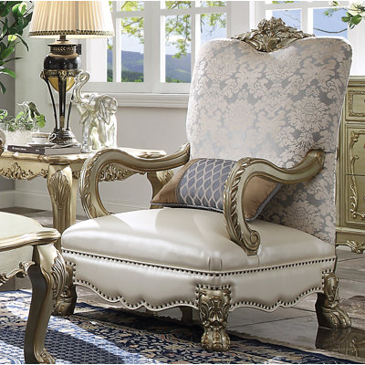 Jameiah Faux Leather Armchair
