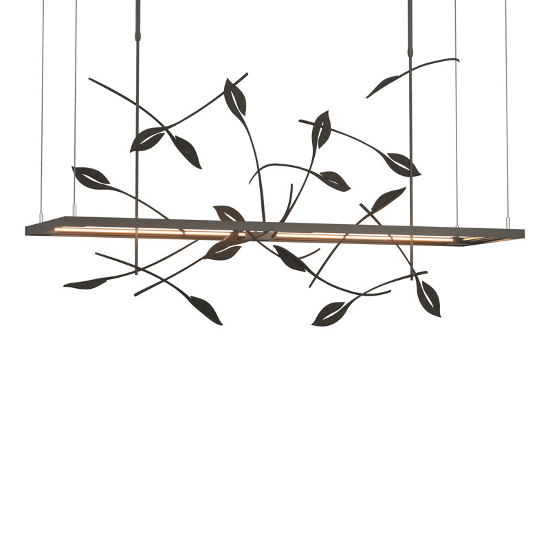 Four Seasons Autumn LED Kitchen Island Linear Pendant, Short, Dark Smoke