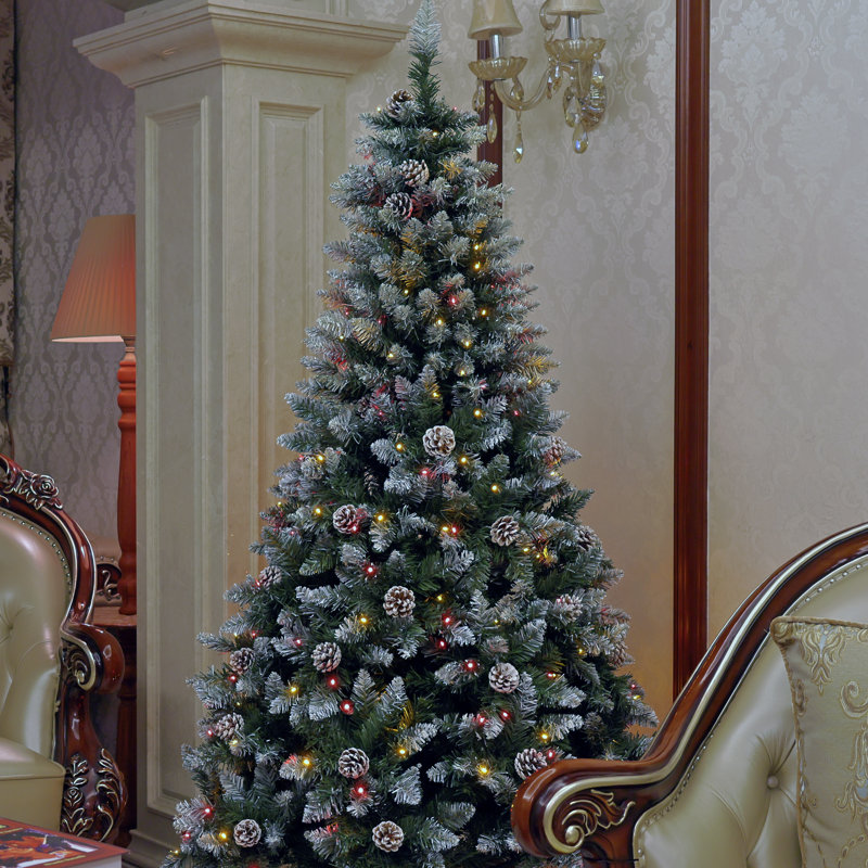 Lighted Artificial Christmas Tree, 7'