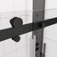Porte de douche en verre, porte coulissante, avec verre trempé de 5/16 po et fini noir mat 6074