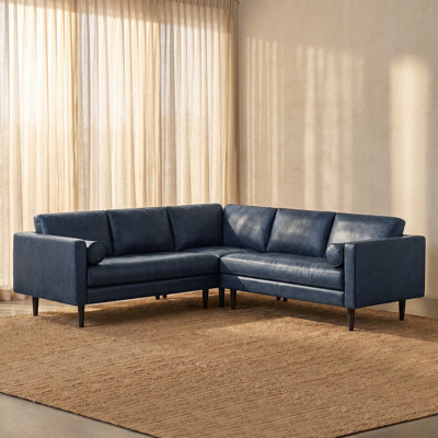 Canapé modulaire en cuir véritable Napa