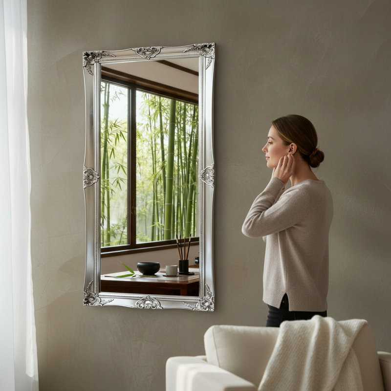 Rectangle Mirror, Silver