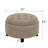 25" W Round Storage Ottoman with Reversible Lid, Button Tufted Upholstered Footstool Modern Small Coffee Table for Living Room-183207751
