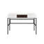 Bureau intégré - Largeur de 108 cm (42,58 po) - Finition naturelle et noire - Porte - Surface de travail spacieuse et tiroir
