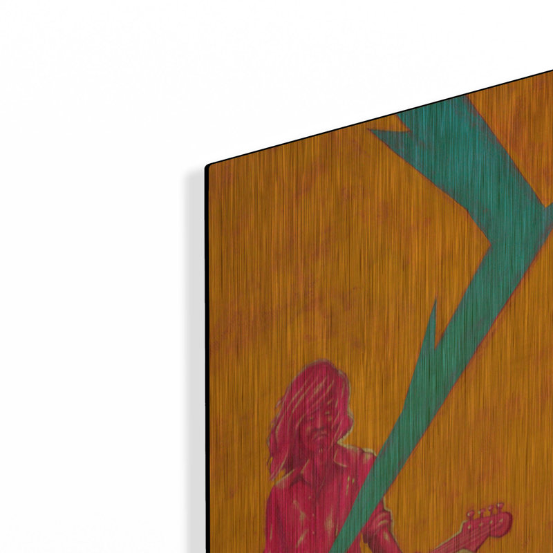  «Bass Man» par Craig Snodgrass, art mural en métal doré, 16 po x 24 po, 16 po x 24 po