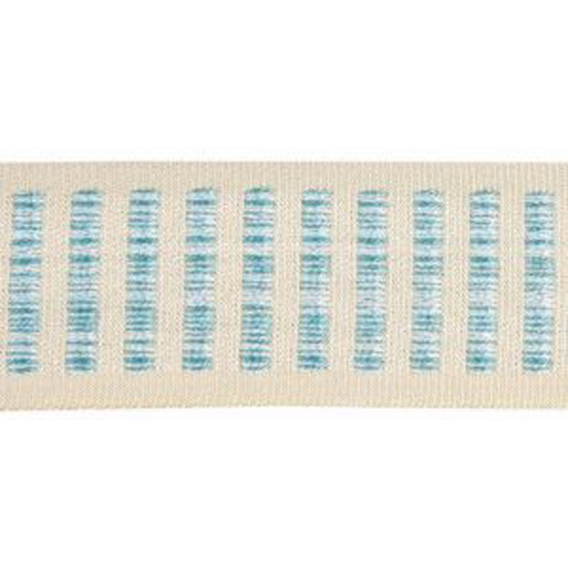 Tissu Jacquard Tapes, Bleu / Beige