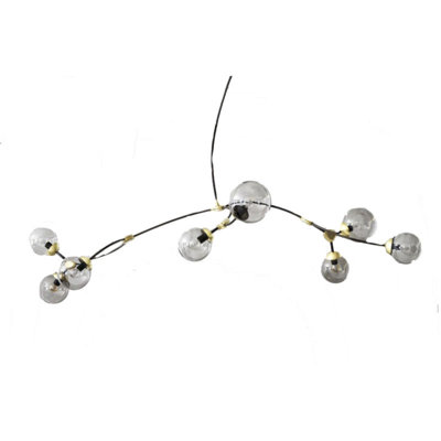 Lustre suspendu en laiton clair