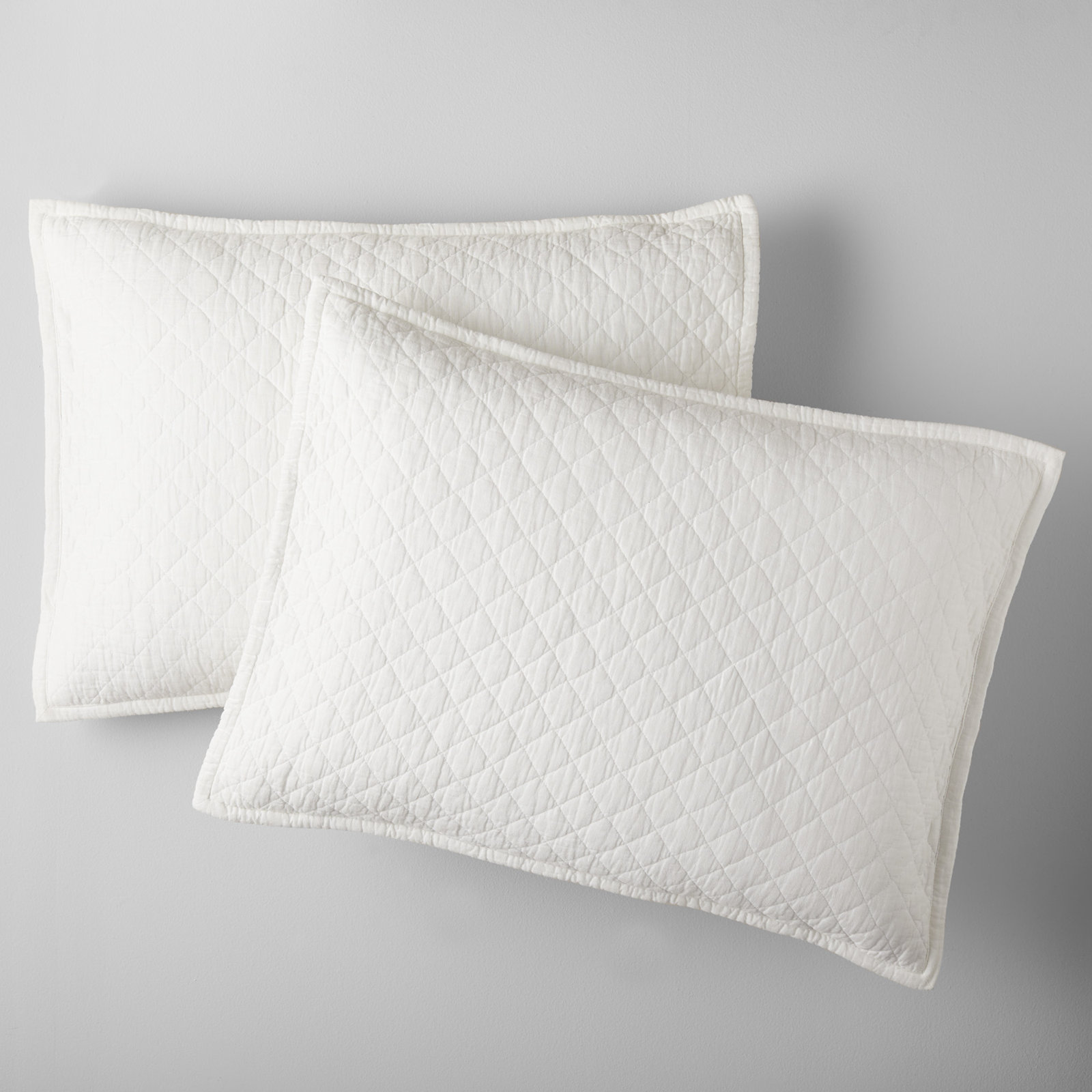 Jeffen Linen Pillow Sham, White, Standard/Twin
