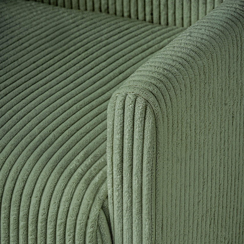 Fauteuil de salle à manger rembourré, Vert