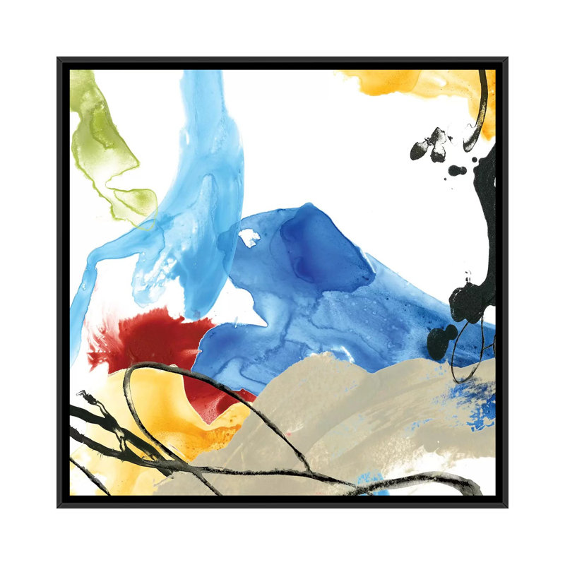 « formulation i », impression sur toile, H 18 po x l 18 po x P 1,5 po, Toile avec cadre flottant noir, Pas de tapis