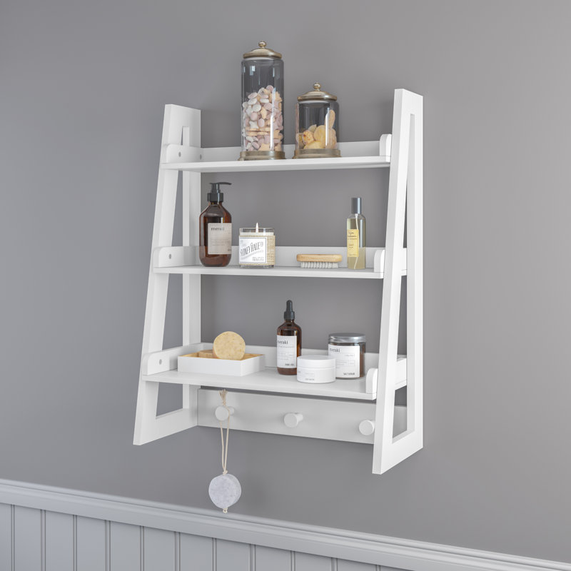 Sarromo 3 Piece Industrial Pipe Shelves, White