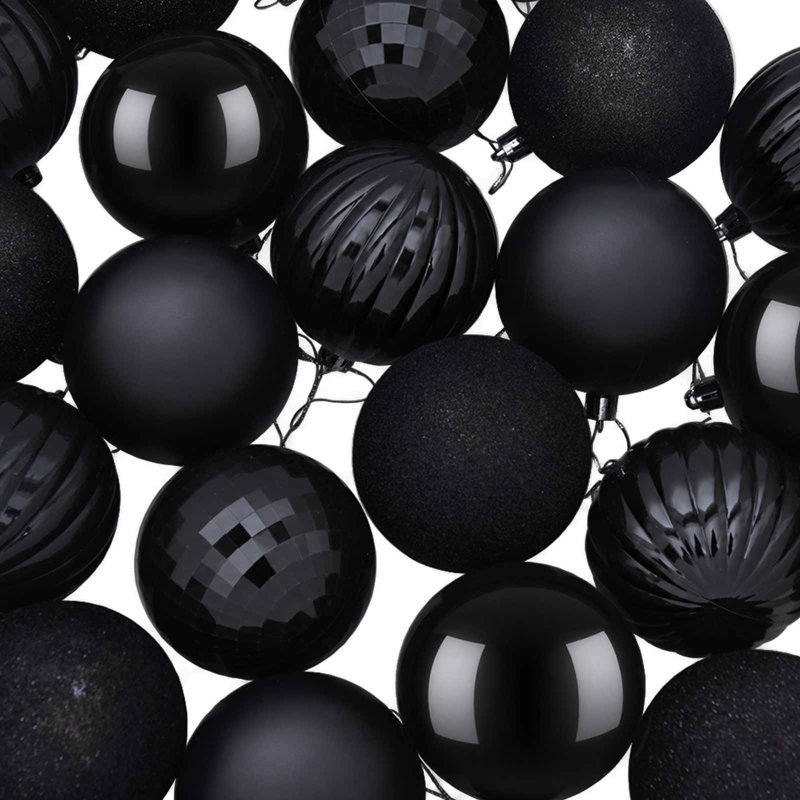 8cm Polystyrene Bauble, Black