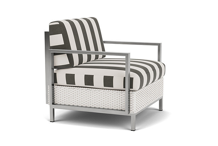 Elements Outdoor Lounge Chair, White, Cottage Pepper