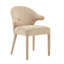 Ensemble de 4 chaises de salle à manger rembourrées avec accoudoirs Boucle-130701019