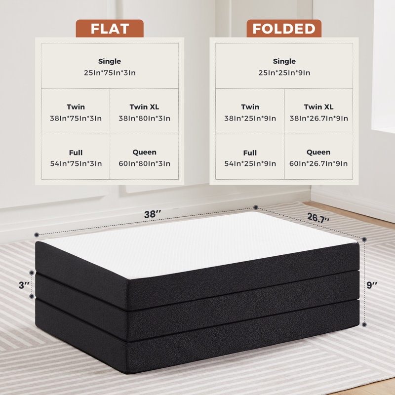 Matelas Alwyn Home, 3", Très grand simple