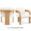 Chaises de salle à manger 2 pièces avec dossier coussiné, assise en bois d'hévéa massif pour la cuisine-1417496189-1417496176