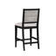 Ensemble de 2 chaises à hauteur de comptoir avec siège rembourré, noir et gris