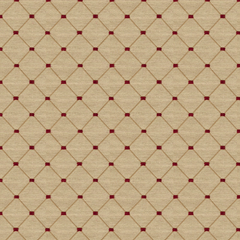 Rayon Fabric, Beige/Burgundy