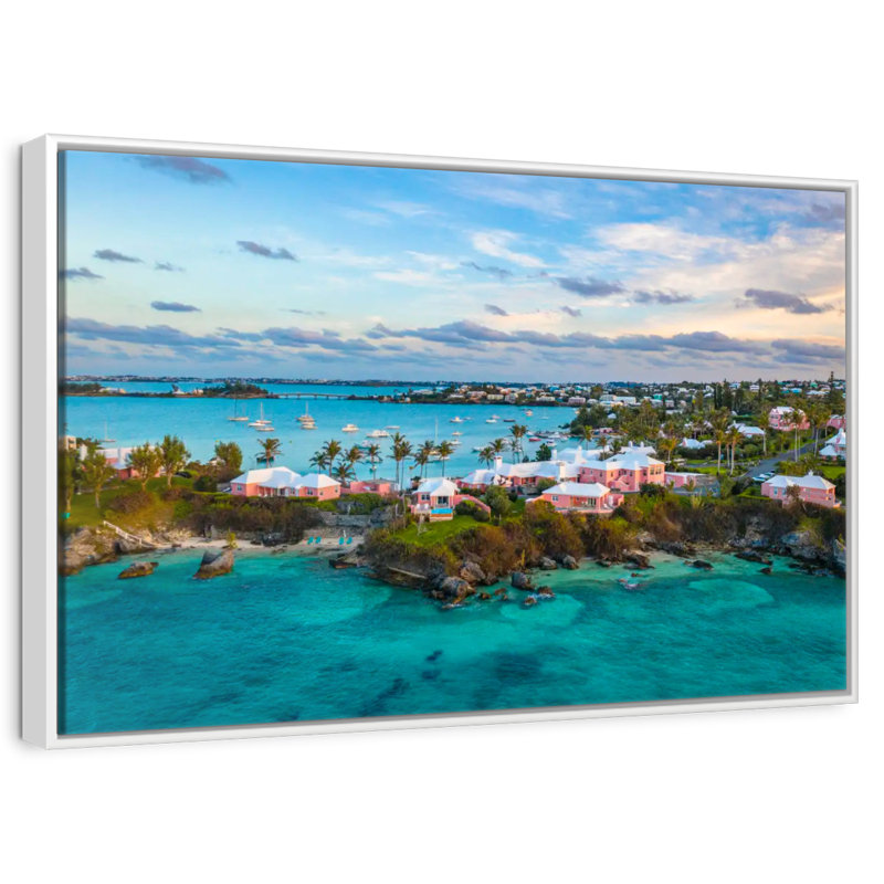 Bermuda Vanna House, 19 po x 13 po, Cadre flottant blanc