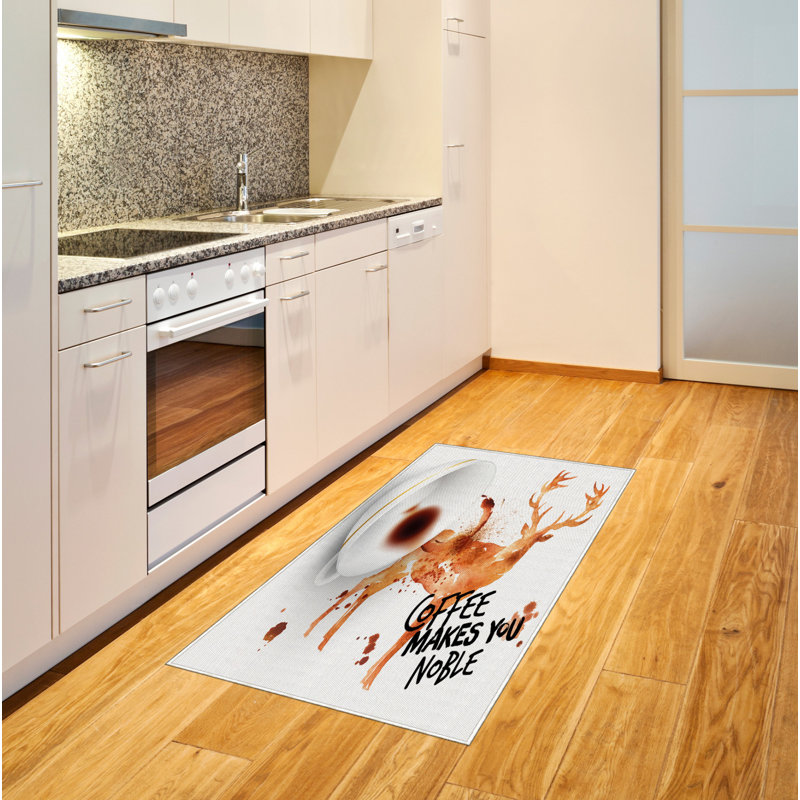 Coffee Art High Density Long Fiber Poly Threads Decorative Area Rug Carpet, Rectangle 4' x 5'8"