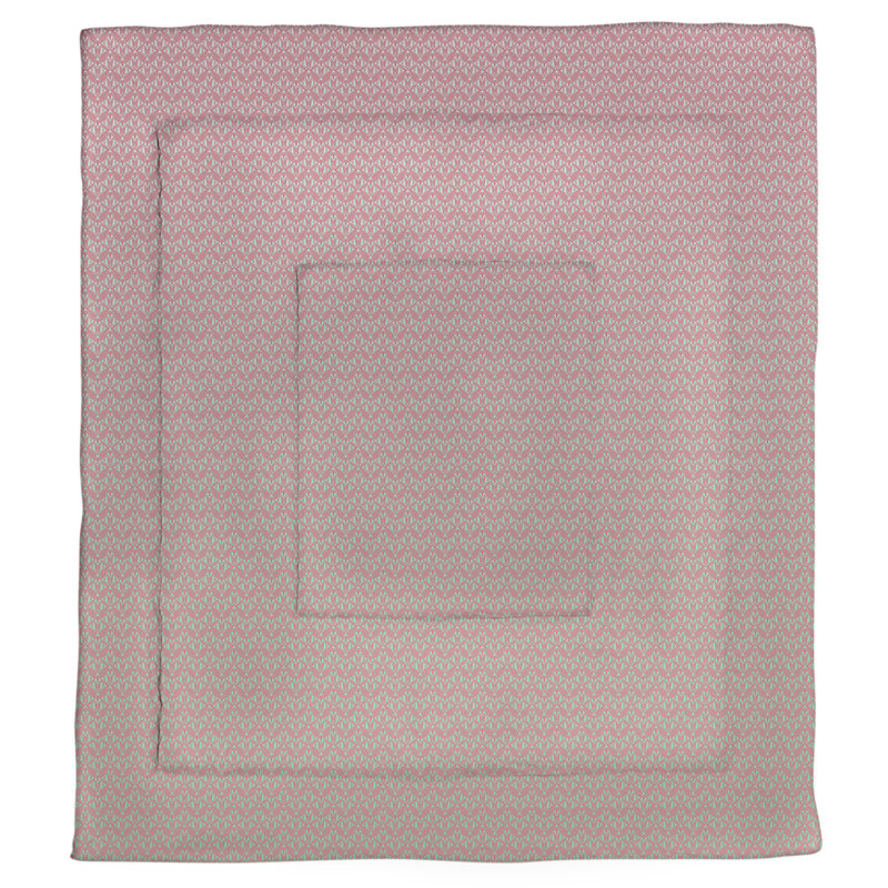 Édredon simple réversible Art déco Katelyn Elizabeth, Édredon grand, Rose / Vert