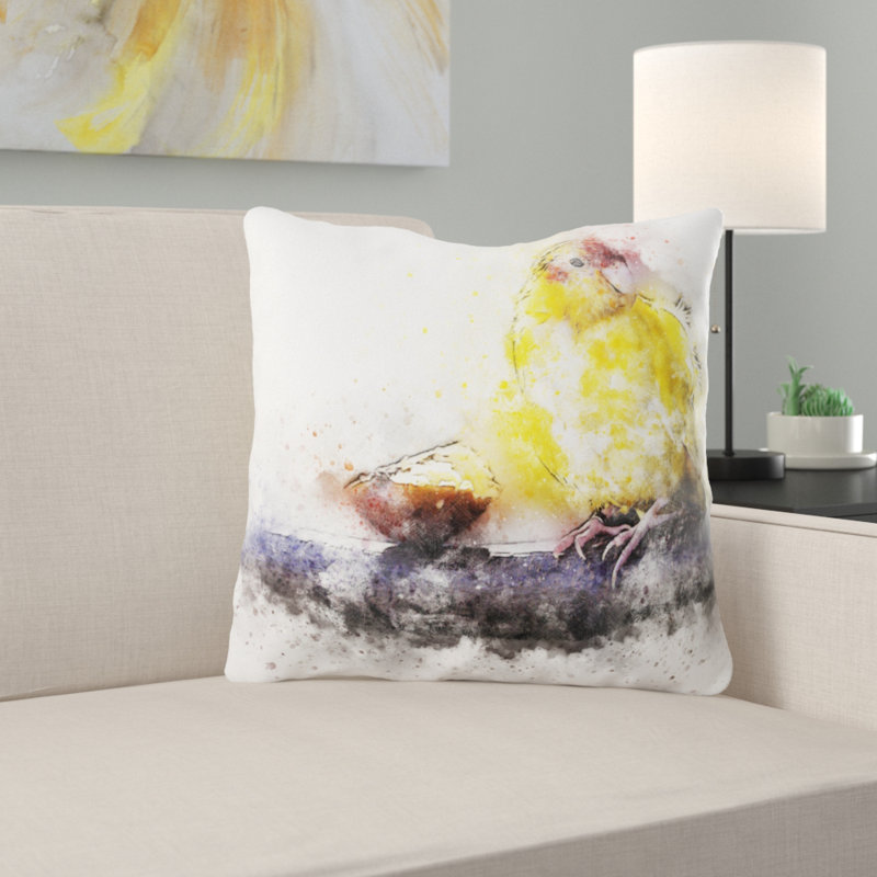 Outdoor Reversible Throw Pillow, Microsuede, Indoor