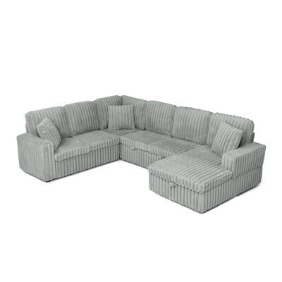 114" U-Shaped Sectional with Storage