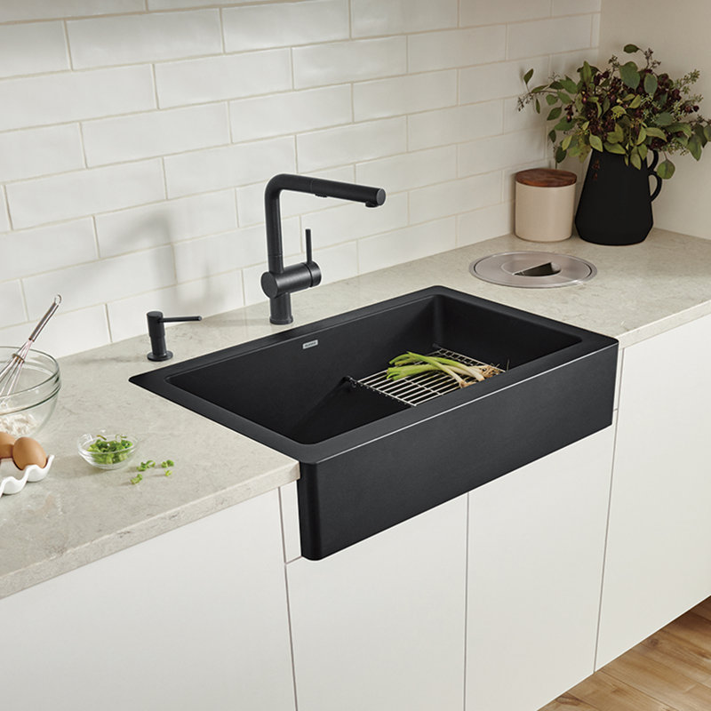 Vintera SILGRANIT 30" L X 19'' W Farmhouse Sink, Anthracite